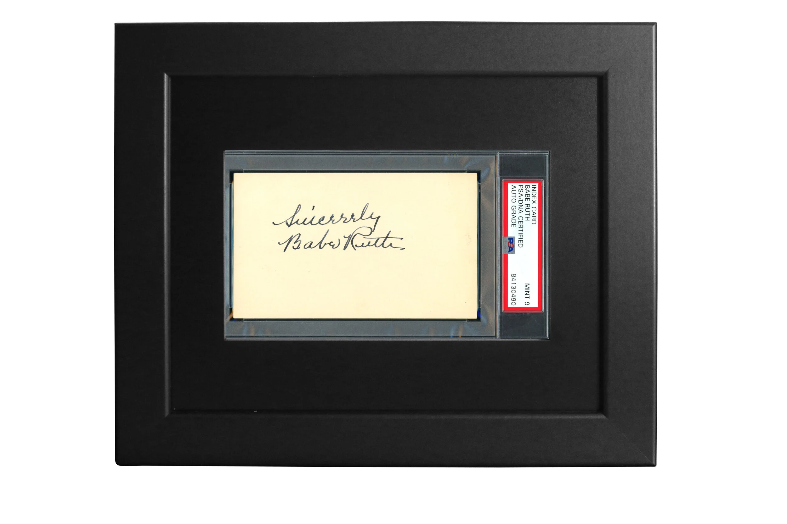 PSA/DNA Framed Display for YOUR 3 x 5 Signed Index Card